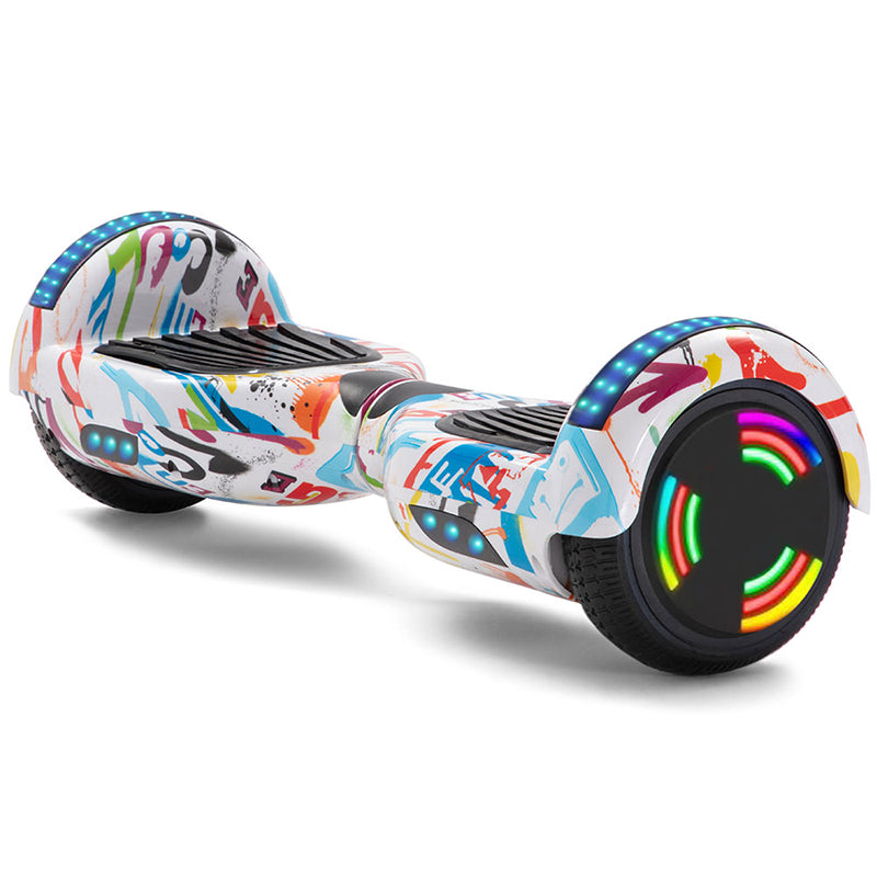 Hyllux Hoverboard Graffiti - White Nuketown 6.5"